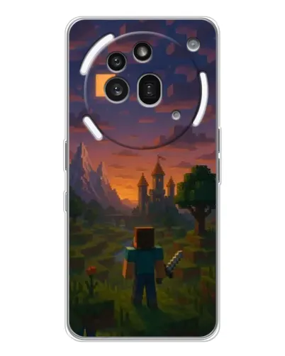 Чехол для Nothing Phone (3a) Pro с картинкой «Стив у башни» Чехол для Nothing Phone (3a) Pro с картинкой «Стив у башни»