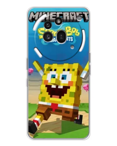 Чохол для Nothing Phone (3a) Pro з картинкою «Губка Боб Minecraft» Чохол для Nothing Phone (3a) Pro з картинкою «Губка Боб Minecraft»