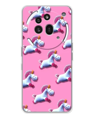 Чехол для Nothing Phone (3a) Pro с картинкой «Единороги на розовом» Чехол для Nothing Phone (3a) Pro с картинкой «Единороги на розовом»