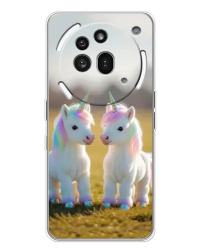 Чехол для Nothing Phone (3a) Pro с картинкой «Пара единорогов» Чехол для Nothing Phone (3a) Pro с картинкой «Пара единорогов»