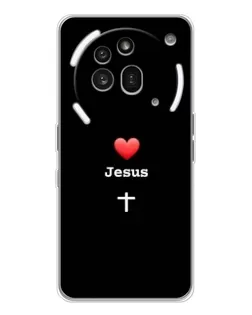 Чехол для Nothing Phone (3a) Pro с картинкой «Сердце - Jesus» Чехол для Nothing Phone (3a) Pro с картинкой «Сердце - Jesus»