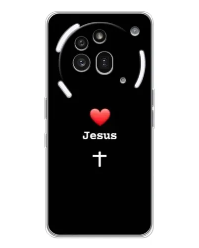 Чехол для Nothing Phone (3a) Pro с картинкой «Сердце - Jesus»