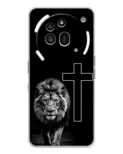 Чехол для Nothing Phone (3a) Pro с картинкой «Лев и Крест»