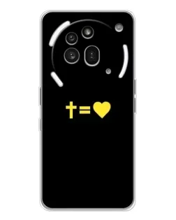 Чехол для Nothing Phone (3a) Pro с картинкой «Сердце и Крест»
