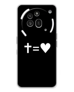 Чехол для Nothing Phone (3a) Pro с картинкой «Крест и Сердце»