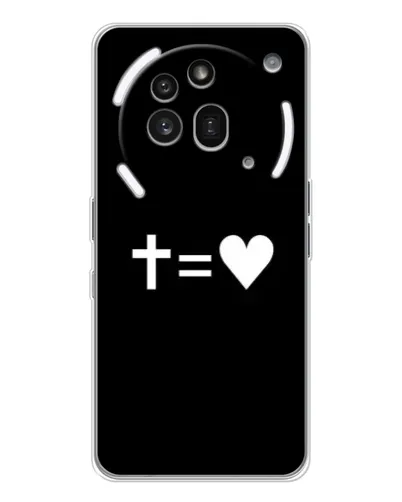 Чехол для Nothing Phone (3a) Pro с картинкой «Крест и Сердце»