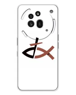 Чехол для Nothing Phone (3a) Pro с картинкой «Рыба и крест»
