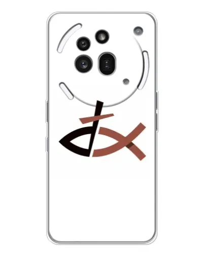 Чехол для Nothing Phone (3a) Pro с картинкой «Рыба и крест»