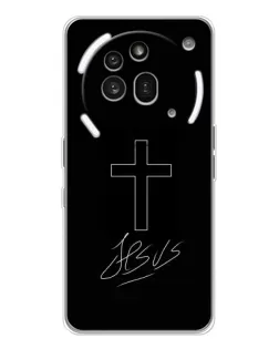 Чехол для Nothing Phone (3a) Pro с картинкой «Графический крест Jesus»