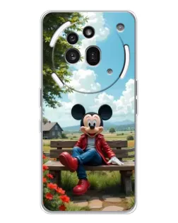Чехол для Nothing Phone (3a) Pro с картинкой «Микки на скамейке»