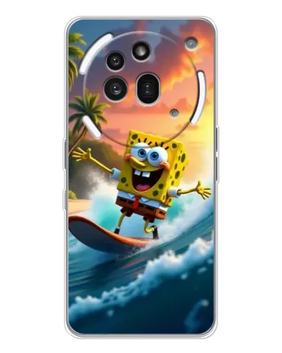 Чехол для Nothing Phone (3a) Pro с картинкой «Губка Боб серфингист»