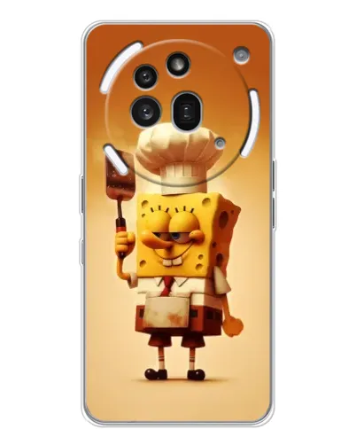 Чехол для Nothing Phone (3a) Pro с картинкой «Губка Боб повар»