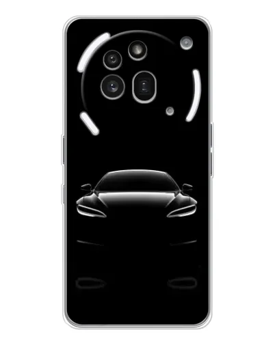 Чехол для Nothing Phone (3a) Pro с картинкой «Силуэт Tesla Night»