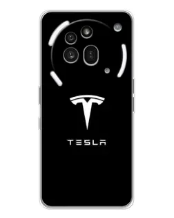 Чохол для Nothing Phone (3a) Pro з картинкою «Tesla White Logo»