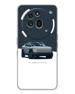 Чохол для Nothing Phone (3a) Pro з картинкою «Сріблястий Cybertruck Tesla»