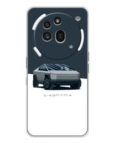 Чехол для Nothing Phone (3a) Pro с картинкой «Серебристый Cybertruck Tesla»