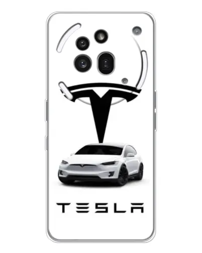 Чехол для Nothing Phone (3a) Pro с картинкой «Tesla White Style»