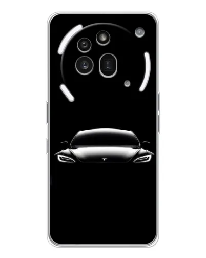 Чехол для Nothing Phone (3a) Pro с картинкой «Фары Tesla Night»