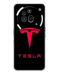 Чохол для Nothing Phone (3a) Pro з картинкою «Tesla Red Logo»