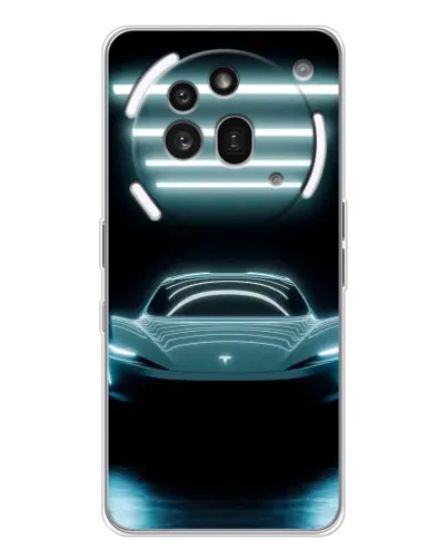 Чехол для Nothing Phone (3a) Pro с картинкой «Tesla в неоне»