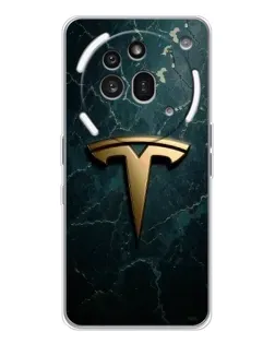 Чохол для Nothing Phone (3a) Pro з картинкою «Мармурова Tesla Gold»
