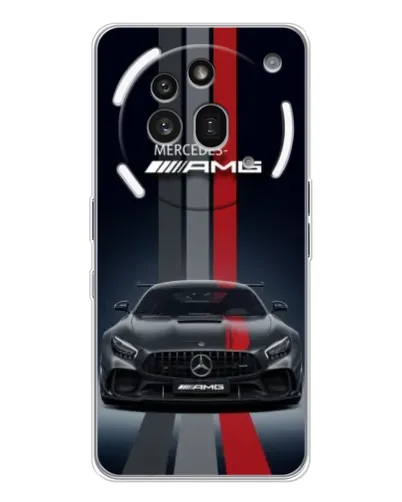 Чехол для Nothing Phone (3a) Pro с картинкой «Mercedes — белый карбон»