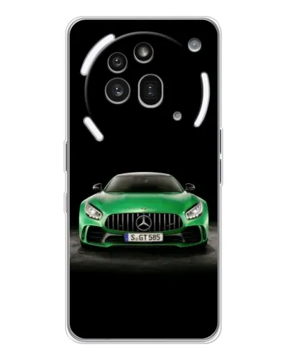 Чехол для Nothing Phone (3a) Pro с картинкой «Mercedes — неоновый лого»