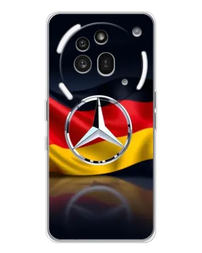Чехол для Nothing Phone (3a) Pro с картинкой «Mercedes — флаг Германии»