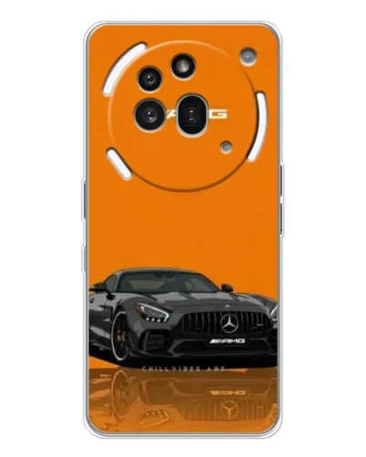 Чехол для Nothing Phone (3a) Pro с картинкой «Оранжевый Mercedes AMG»