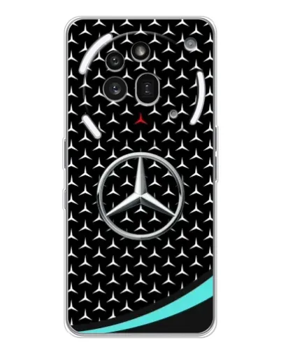 Чехол для Nothing Phone (3a) Pro с картинкой «Mercedes — бирюзовый акцент»