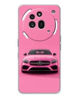 Чехол для Nothing Phone (3a) Pro с картинкой «Розовый Mercedes AMG»
