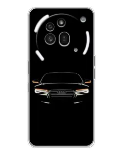 Чехол для Nothing Phone (3a) Pro с картинкой «Audi — ночной контур»