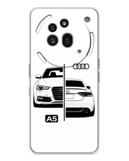 Чехол для Nothing Phone (3a) Pro с картинкой «Audi — контрастный дизайн»