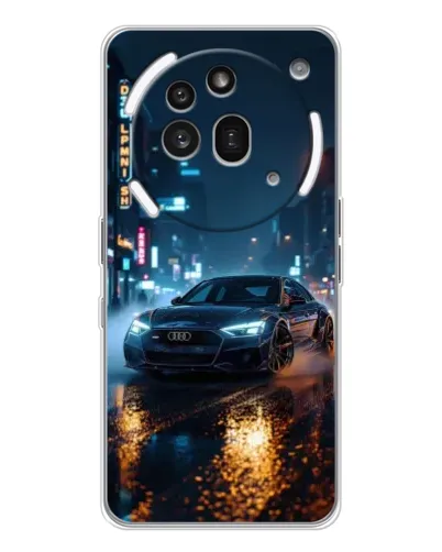 Чехол для Nothing Phone (3a) Pro с картинкой «Ночной город и Audi» Чехол для Nothing Phone (3a) Pro с картинкой «Ночной город и Audi»
