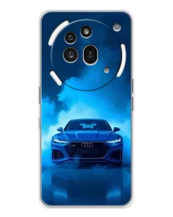 Чехол для Nothing Phone (3a) Pro с картинкой «Audi — голубая энергия»