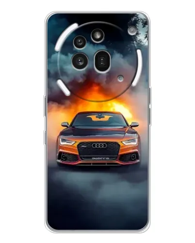 Чехол для Nothing Phone (3a) Pro с картинкой «Audi в огненном дыму» Чехол для Nothing Phone (3a) Pro с картинкой «Audi в огненном дыму»