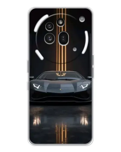 Чехол для Nothing Phone (3a) Pro с картинкой «Lamborghini золотые линии» Чехол для Nothing Phone (3a) Pro с картинкой «Lamborghini золотые линии»
