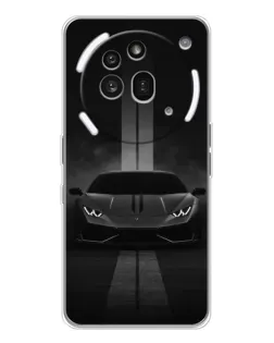 Чехол для Nothing Phone (3a) Pro с картинкой «Lamborghini симметрия дорог»