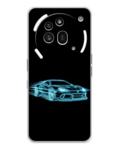 Чехол для Nothing Phone (3a) Pro с картинкой «Неоновый контур Lamborghini» Чехол для Nothing Phone (3a) Pro с картинкой «Неоновый контур Lamborghini»
