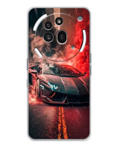 Чехол для Nothing Phone (3a) Pro с картинкой «Lamborghini красный дым» Чехол для Nothing Phone (3a) Pro с картинкой «Lamborghini красный дым»