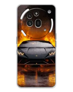 Чехол для Nothing Phone (3a) Pro с картинкой «Lamborghini в огне»