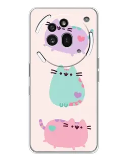 Чохол для Nothing Phone (3a) Pro з картинкою «Pusheen тріо» Чохол для Nothing Phone (3a) Pro з картинкою «Pusheen тріо»