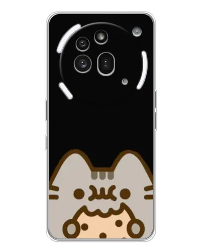 Чехол для Nothing Phone (3a) Pro с картинкой «Пушин на черном»