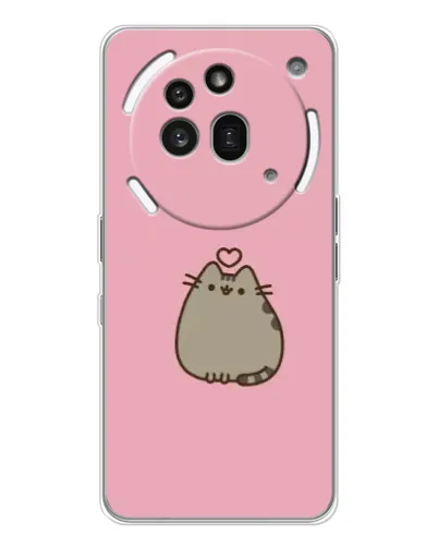 Чехол для Nothing Phone (3a) Pro с картинкой «Pusheen сердце»