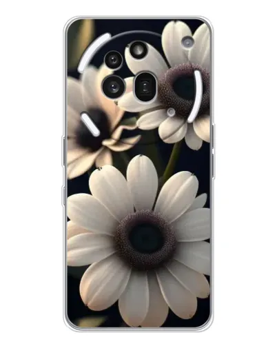 Чехол для Nothing Phone (3a) Pro с картинкой «Белые маргаритки макро»