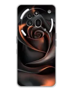 Чехол для Nothing Phone (3a) Pro с картинкой «Шелковая черная роза»