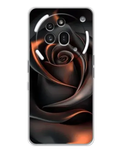 Чехол для Nothing Phone (3a) Pro с картинкой «Шелковая черная роза»