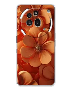 Чехол для Nothing Phone (3a) Pro с картинкой «Оранжевый макро цветок»