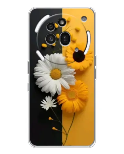 Чехол для Nothing Phone (3a) Pro с картинкой «Подсолнух и ромашка»