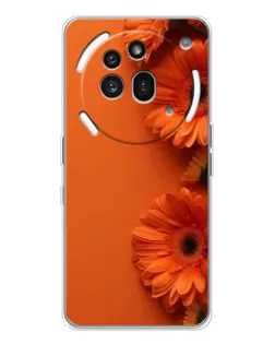 Чехол для Nothing Phone (3a) Pro с картинкой «Оранжевые герберы»